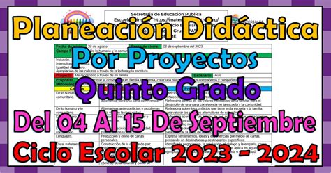 Planeaciones Quinto Grado 2023 2024 Image To U