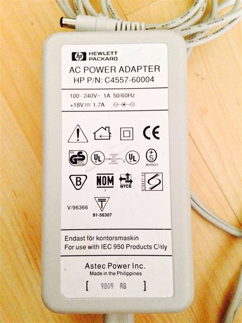 HP Genuine Original C4557 60004 18V 1 7A AC Power Adapter For DeskJet 700 800 900 850C 820 960C