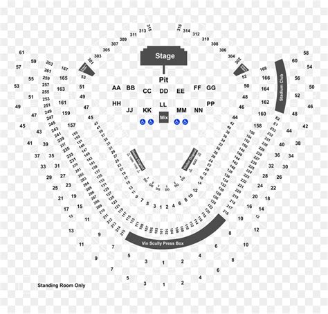 Dodger Stadium Seating Chart With Row Letters And Seat Numbers Two Birds Home