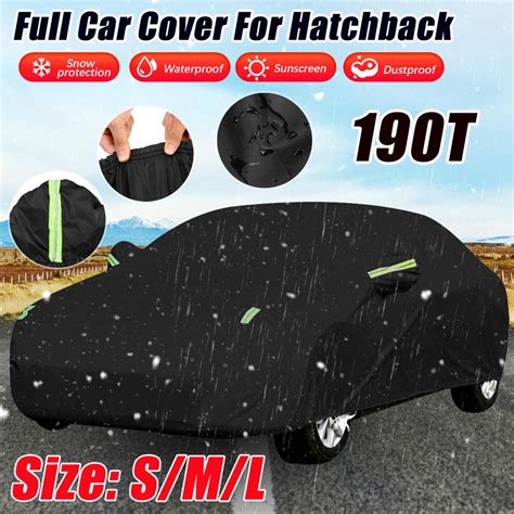 Buy 190t Universal Full Car Cover Windshiled Cover With Reflector