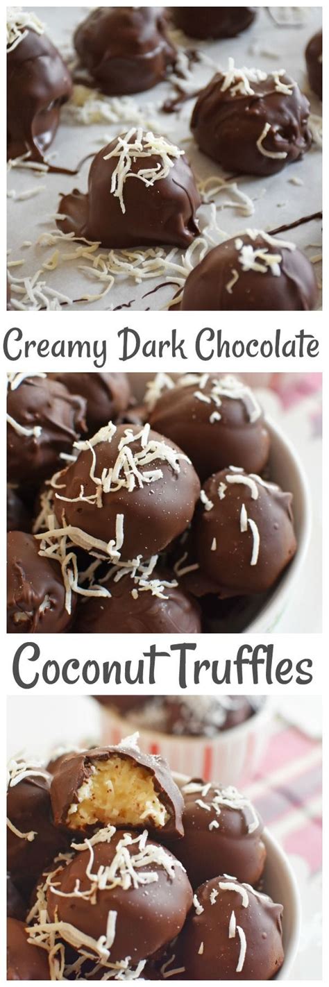 Creamy Dark Chocolate Coconut Truffles Recipe Holiday Truffle