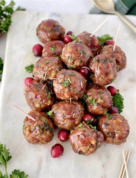 Turkey Cranberry Meatballs Charisse Yu