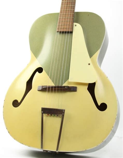 Vintage 1950s Silvertone Colorama Archtop Acoustic Guitar Archtop