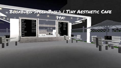 Bloxburg Speed Build Tiny Aesthetic Cafe 14k Youtube