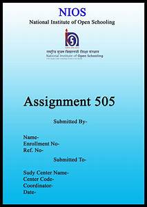 assignment front page design
