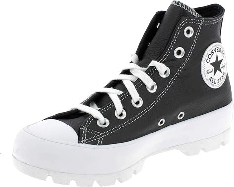 Converse Chuck Taylor All Star Lugged Foundational Leather Trainers Women Black