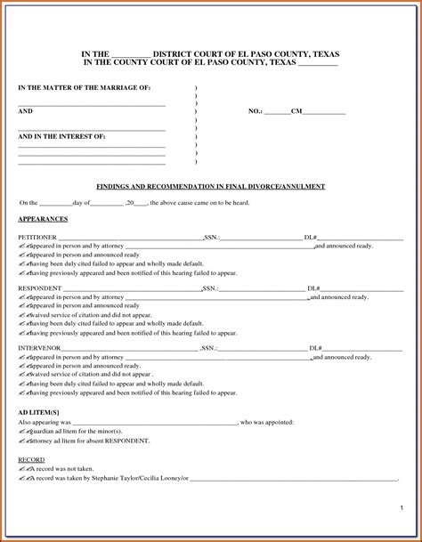 He assists clients in johnson county, dallas county, and. Texas Divorce Decree Forms Free - Template 2 : Resume Examples #MeVR0X69Do