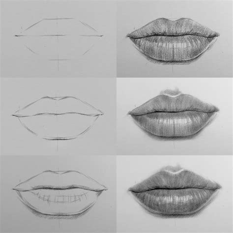 Drawing Lips Step By Step By Nadia Coolrista Lips Drawing Drawing