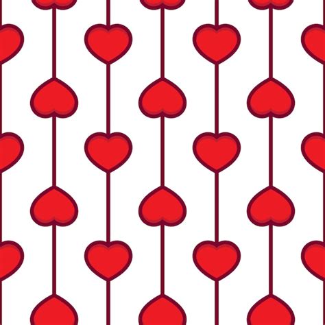 Premium Vector Valentines Day Seamless Pattern Background With Hearts