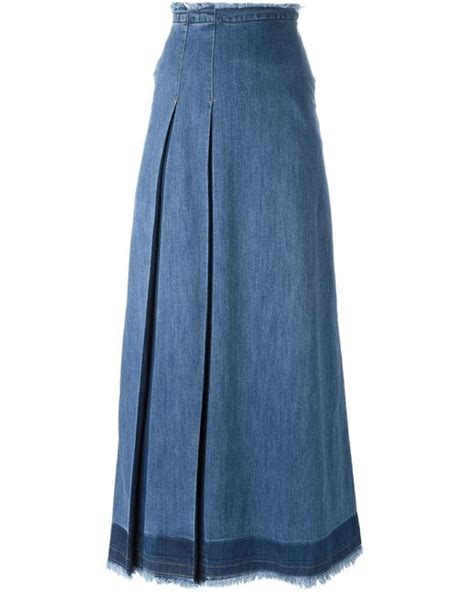 See By Chloé Denim Maxi Skirt In Blue Lyst