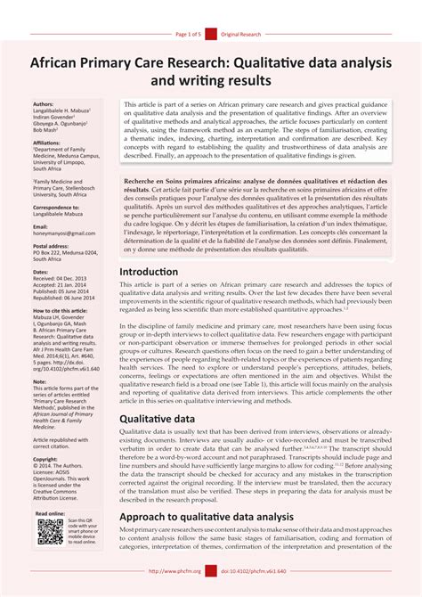 Qualitative research helps social and educational scientists and researchers to explore and describe a variety of different topics or a phenomena that can range from the interpersonal culture of a remote. Qualitative Research Paper Interpretation Of Data Example - Writing The Results Section For A ...