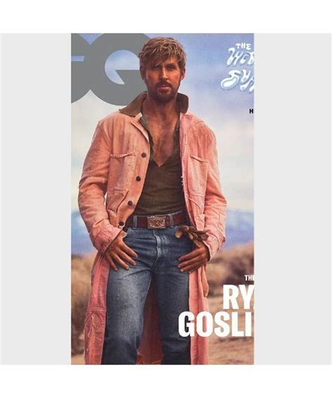 Ryan Gosling Gq Cover Pink Coat