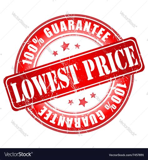 Lowest Price100 Guarantee Royalty Free Vector Image