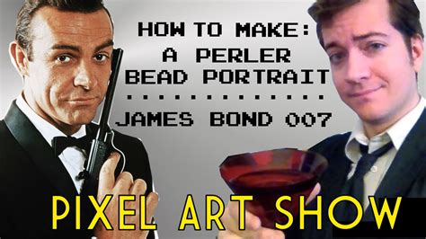Perler Bead Portrait Tutorial James Bond Project Pixel Art Show