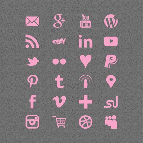 9 Pastel Pink Transparent Icon Images Social Media Icons White Cute