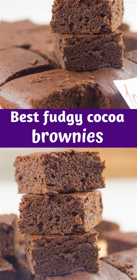 How do you make fudge brownies with cocoa powder? Best fudgy cocoa brownies Recipe | Fudgy cocoa brownies ...