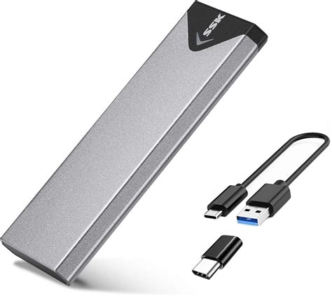 SSK Aluminum USB 3 1 To M 2 NGFF SSD Enclosure Adapter External SATA