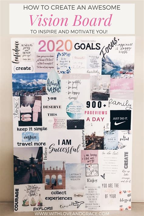 How To Create An Awesome Vision Board Vision Board Examples Vision