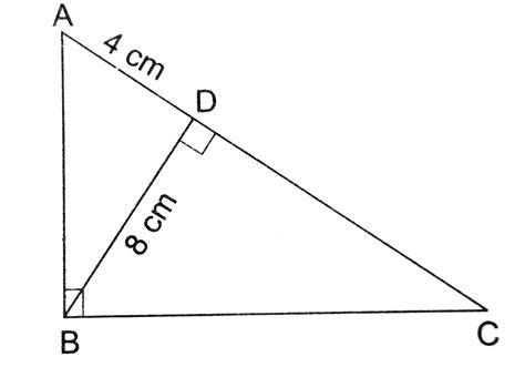 in given figure abc is a triangle right angled at b and bdbotac if a