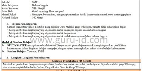 Increase your chance of getting a job. GURU BERBAGI | COntoh RPP 1 Lembar Daring Bahasa Inggris ...