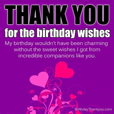Ultimate Collection Of Over 999 Thank You Images For Birthday Wishes In
