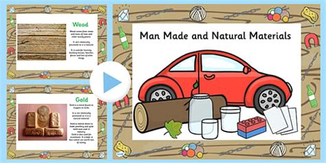 Natural And Manmade Materials Powerpoint Natural Manmade Man Made