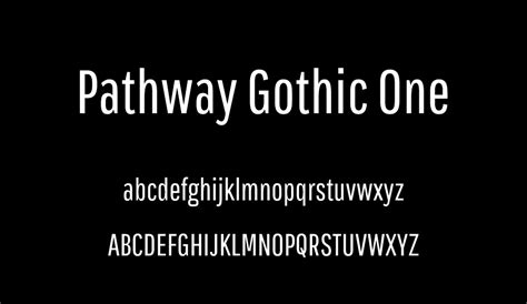 Pathway Gothic One Free Font