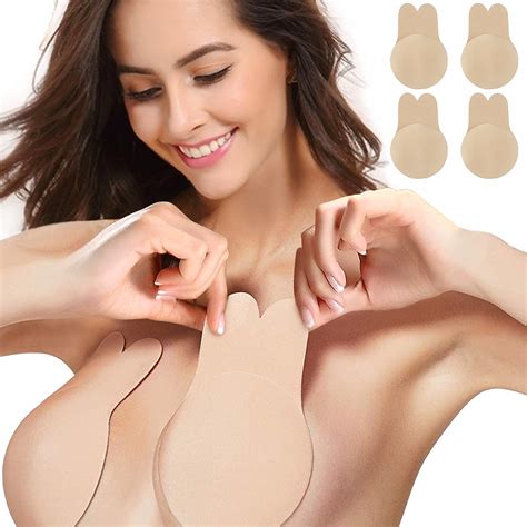 Buy Promking Invisible Bra Reusable Adhesive Nipple Covers Invisible
