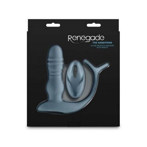 Renegade The Handyman Penis Harness And Prostate Thruster With Remote Gray Sex Toys At Adult