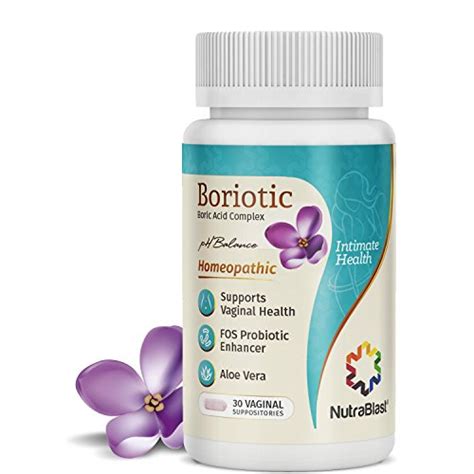 Buy Nutrablast Boriotic Boric Acid Suppositories 800mg Complex Waloe