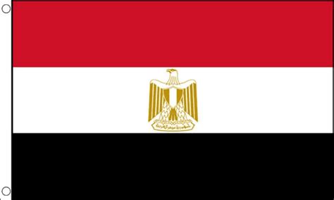 The egyptian flag is a horizontal tricolour with an emblem in the middle. Egypt Flag (Medium) - MrFlag