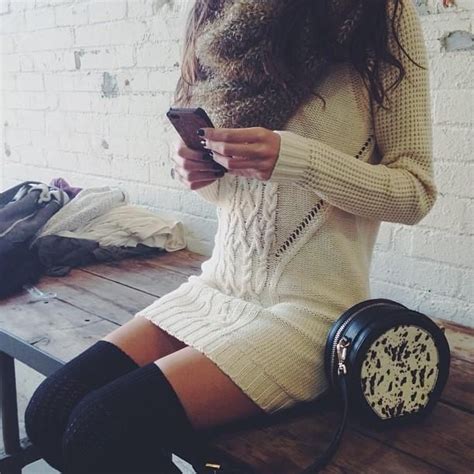 Thigh High Socks Sweater Dress Thigh High Socks Outfits Free People Knee Highs Thigh High