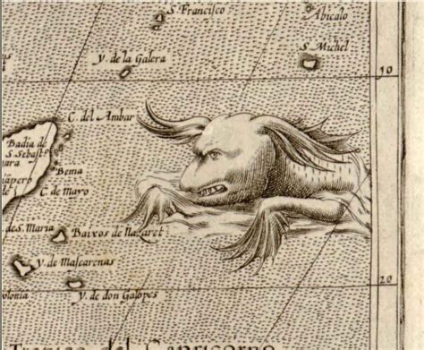 sea monsters on renaissance maps scuba diving reptilian sea monster on arnoldo di arnoldi s