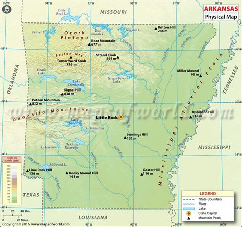 Map Of Arkansas Lakes Us States On Map