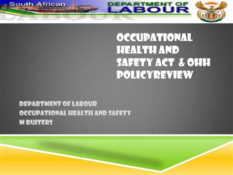 Ppt Occupational Health And Safety Act And Ohh Policyreview Powerpoint