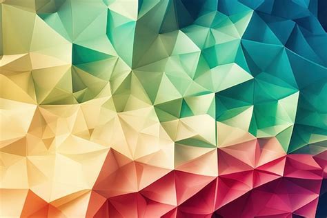 Premium Photo Abstract Geometric Backgrounds Full Color Polygon