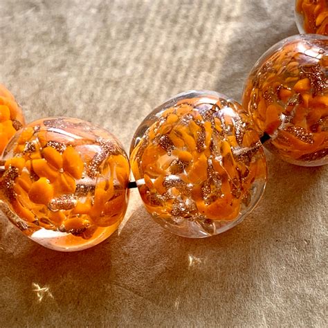 1960s Venetian Orange Beads