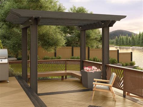Photo Gallery Of The Attached Vinyl Pergola Kits