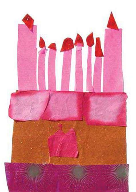 To celebrate this, cake is used to serve step 9. Birthday Cake Collage · Art Projects for Kids