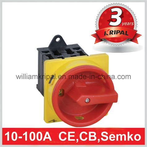 16a 4p Din Rear Mounted Emergency Off Switch China Emergency Off