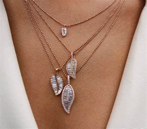 Classic Leaf Diamond Necklace Bridemaids Ts Jewelry Jewelry