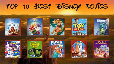 My Top 10 Best Disney Movies By Beewinter55 On Deviantart