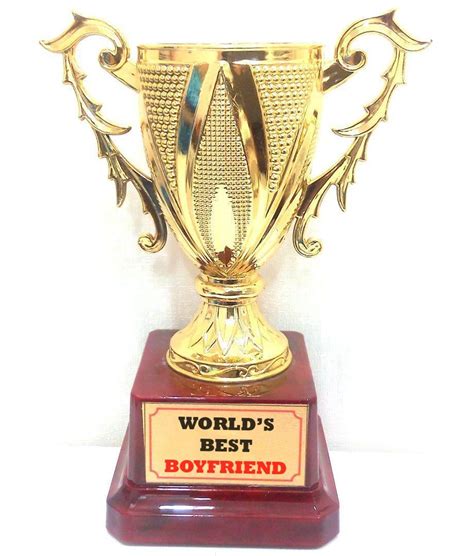 Worlds Best Boyfriend Trophy Large