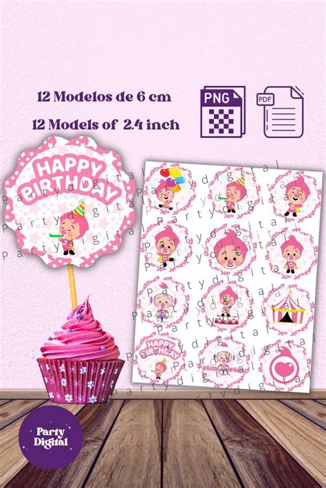 Beautiful Cupcake Toppers From Plim Plim Pink Different Sizes You Can