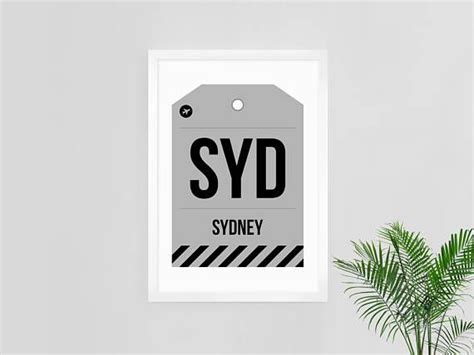 Sydney is the state capital of new south wales and the most populated city in australia and oceania. Sydney Baggage Tag SYD Luggage Tag Baggage Tag Print ...