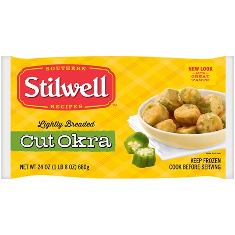 I have discovered a new favorite.breaded baked okra! Stilwell Lightly Breaded Cut Okra 24 oz. Box - Walmart.com ...