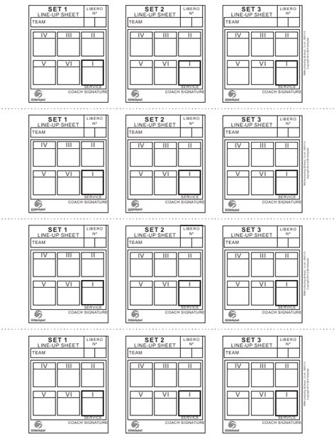 Usa Volleyball Line Up Sheets Download Printable Pdf Templateroller