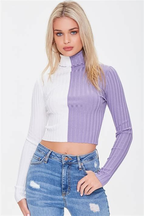 Colorblock Turtleneck Sweater