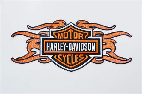 New Xl Harley Davidson Fire Logo Eagle Wings Anime Embroidered Patch Iron On Xl Size Etsy