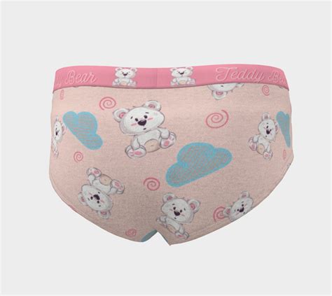 teddy bear pattern mid waist hipster panties for women etsy